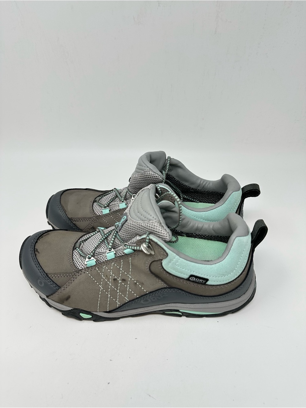 Oboz Sapphire B-DRY Waterproof Gray Low Hiking Boot Shoes Women Size 9 - Picture 2 of 12